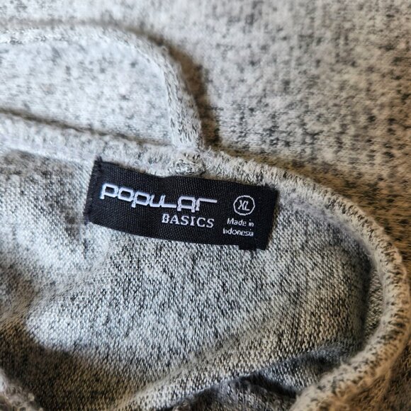 Popular Basics Bershka Gray Long Sleeve Dress | Crisscross Front Detail - Picture 5 of 5